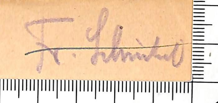 - (Schucher[?], Fr.), Von Hand: Name; 'Fr. Schucher[?]'. 
