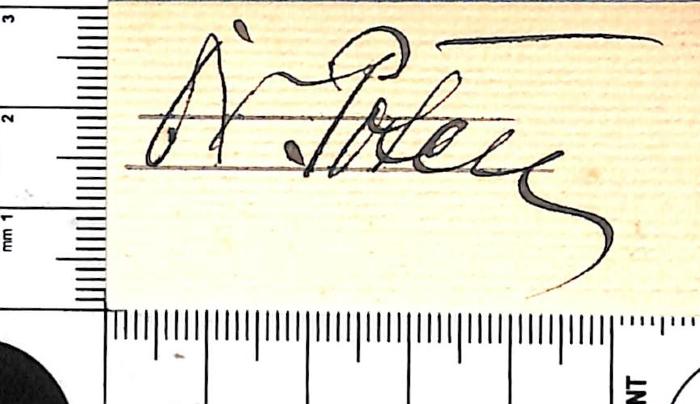 - (Poten[?], [?]), Von Hand: Autogramm; 'Dr. Poten[?]'. 