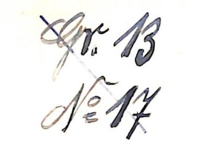 - (Kriminalpolizei Berlin), Von Hand: Signatur; 'Gr. 13 / No. 17'. 