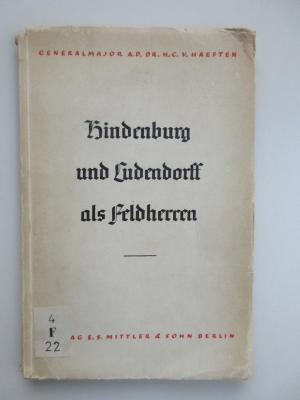 4 F 22 : Hindenburg und Ludendorff als Feldherren (1937)