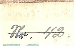 - ([...]ä[...]ney[?], Paul), Von Hand: Nummer; 'Nr. 42.'. 