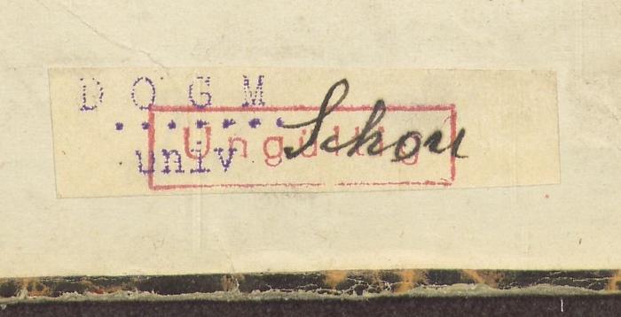 -, Etikett: ; 'DOGM univ Schou'