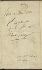 -, Von Hand: Name; 'Muller; Joseph Lother von Cuzenhausen ds ersten Juli 1811 Studiosus Chirurgiae'