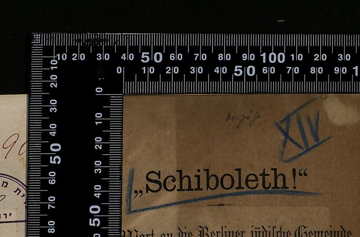 -, Von Hand: Notiz; 'de- jüd'