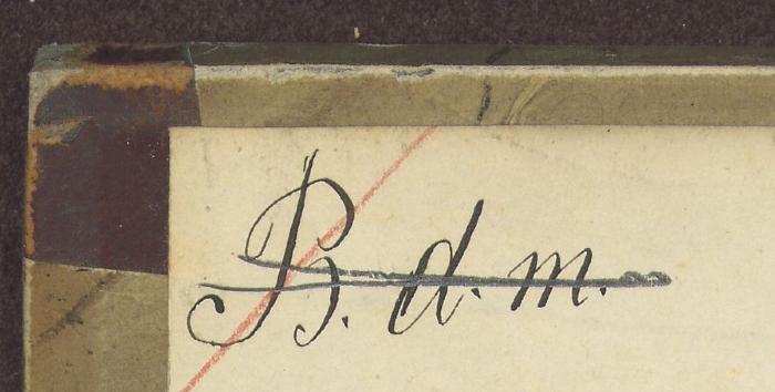 - (Theologische Zeitschrift Innsbruck), Von Hand: Inventar-/ Zugangsnummer; 'B.d.m.'. 