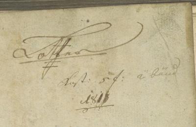 - (Lotter, Joseph), Von Hand: Name; 'Lotter [unleserlich] Jahresangabe 1811'. 