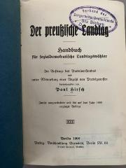 00/13578 : Der preußische Landtag : Handbuch für sozialdemokratische Landtagswähler (1908)
