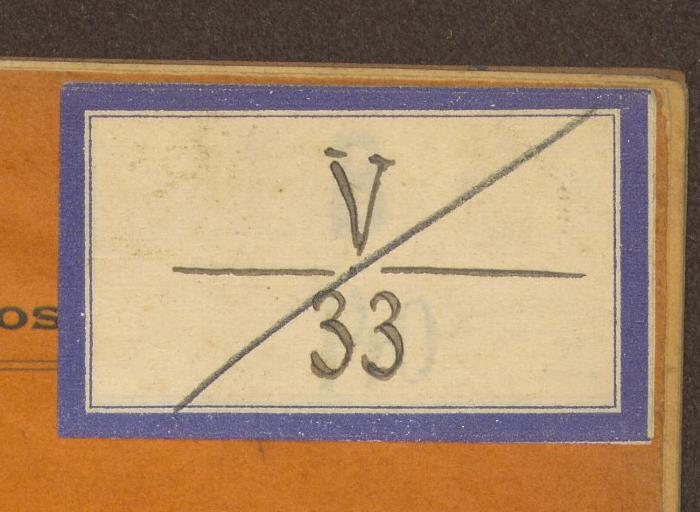 - (Konsulát Republiky Československé Lisabon), Etikett: Signatur; 'V.33'. 