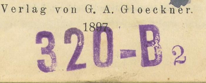 -, Stempel: Exemplarnummer; '320-B2'