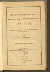 O 9374'71':F8 : Logarithmisch-trigonometrisches Handbuch. (1889)