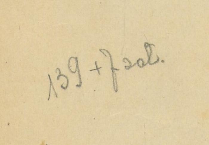 -, Von Hand: Notiz; '139 + Jsot'