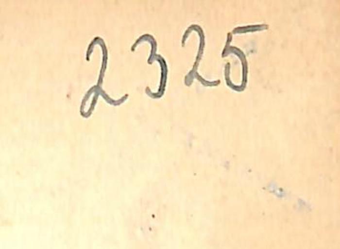 - (NSDAP-Gauarchiv Südhannover-Braunschweig), Von Hand: Nummer; '2325'. 