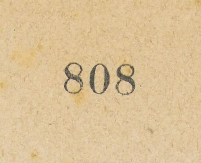 -, Stempel: Nummer; '808'