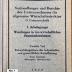 00/5195 Abt. 1, Arb.gr. 3, Bd. : Entwicklungslinien der industriellen und gewerblichen Kartellierung. 1. Arbeitsplan, Maschinenbau (1928)
