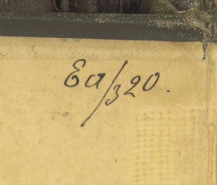 -, Von Hand: Exemplarnummer; 'Ea/320'