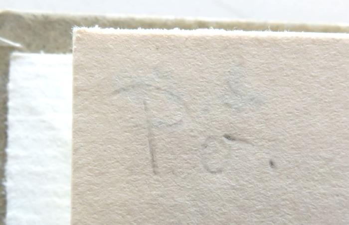- (unbekannt), Von Hand: Notiz; 'Po.'. 