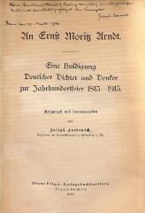 DLIT7635 : An Ernst Moritz Arndt (1913)
