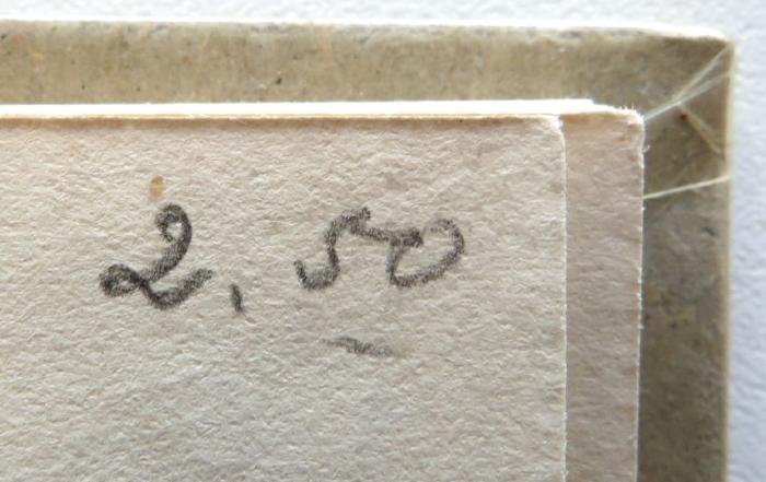 - (unbekannt), Von Hand: Preis; '2.50'. 