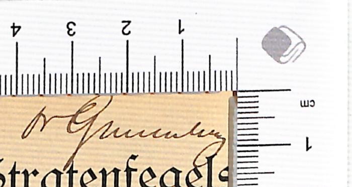 - (Grunenberg, Andreas Dr.), Von Hand: Autogramm; 'Dr. Grunenberg'.  (Prototyp)