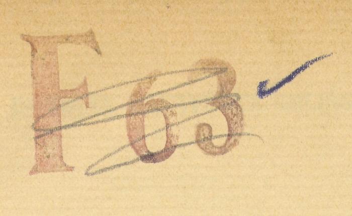-, Stempel: Nummer; 'F63'