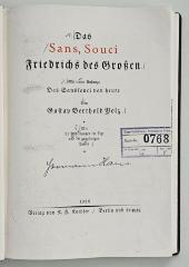 ausgesondert : Das Sans-Souci Friedrich des Großen (1926)