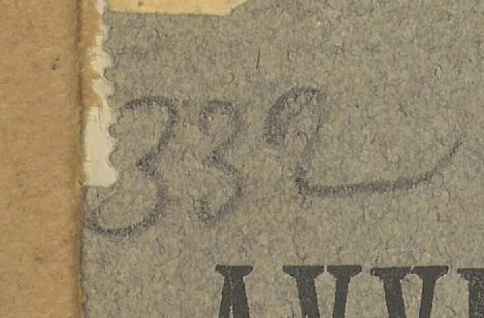 -, Von Hand: Signatur; '332'