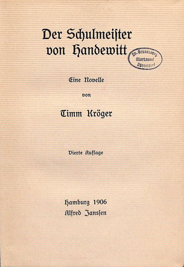 DLIT7696 : &lt;&gt; Schulmeister von Handewitt (1906)