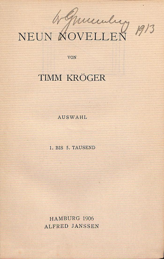 DLIT7700 : Neun Novellen (1906)