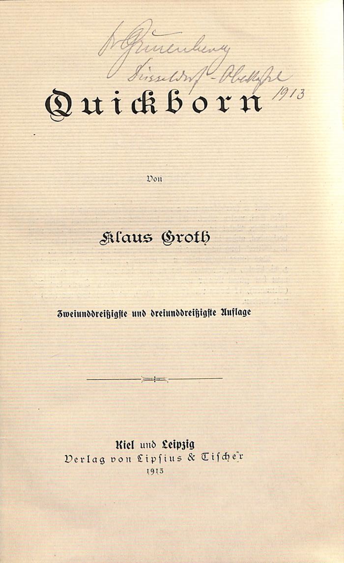 DLIT7673 : Quickborn (1913)