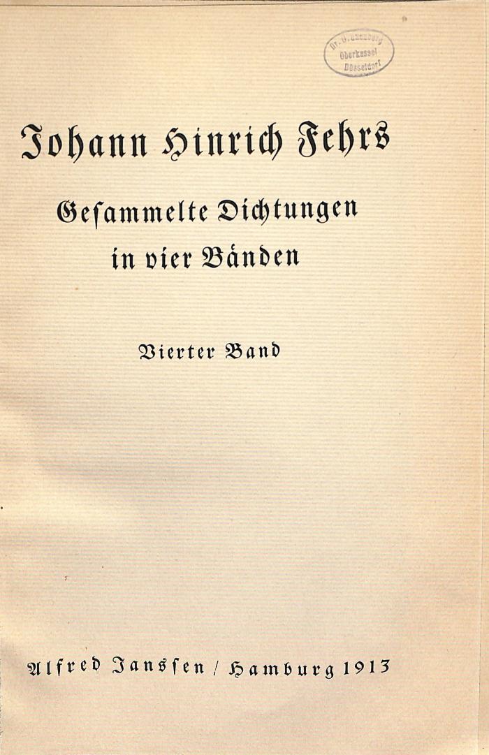 DLIT7672:4 : Gesammelte Dichtungen in vier Bänden (1913)
