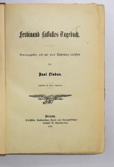 Ig 105 : Ferdinand Lassalles Tagebuch (1891)