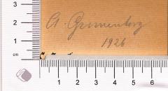 - (Grunenberg, Andreas Dr.), Von Hand: Autogramm; 'A. Grunenberg'.  (Prototyp)