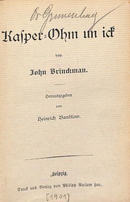 DLIT7671 : Kasper-Ohm un ick ([1901])