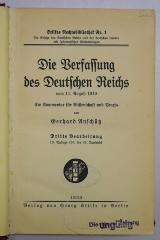 B 508&lt;13&gt; : Die Verfassung des Deutschen Reichs (1930)