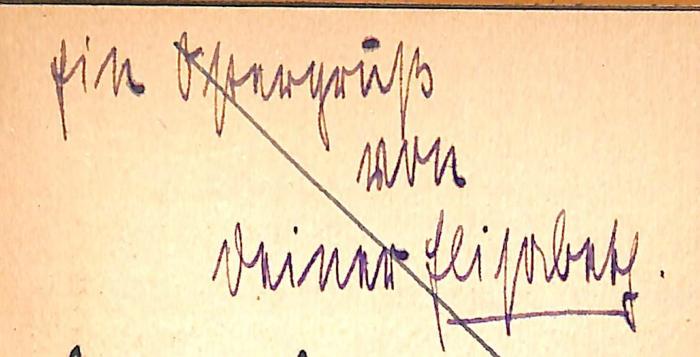-, Von Hand: Widmung; 'Ein Ostergruß / von / deiner Elisabeth.'