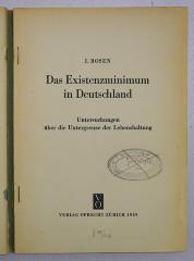 B 220 : Das Existenzminimum in Deutschland (1939)