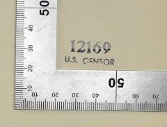 - (YMCA), Stempel: Zensurstempel, Nummer; '12169
U.S. censor'. 