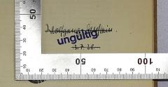 - (Hanstein, Wolfgang), Von Hand: Autogramm, Name, Datum; 'Wolfgang [Hanstein], 13.7.28'. 