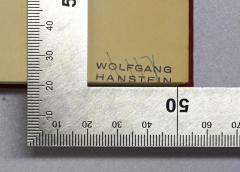 - (Hanstein, Wolfgang), Stempel: Name; 'Wolfgang Hanstein'.  (Prototyp)