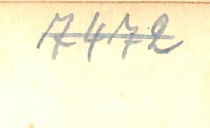 - (NSDAP-Gauarchiv Südhannover-Braunschweig), Von Hand: Nummer; '7472'. 