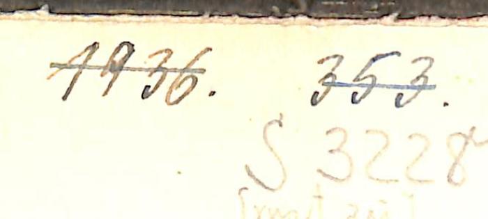 - (Nationalsozialistische Deutsche Arbeiterpartei. Volkswohlfahrt. Kreis Hannover-Stadt), Von Hand: Nummer; '1936. 353.'. 
