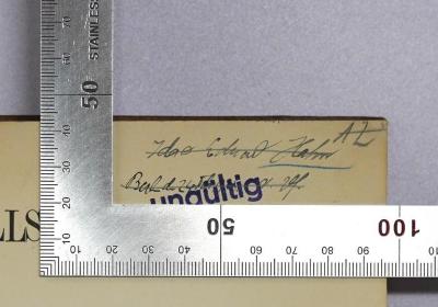 B 84 : Gesellschaftslehre : Hauptprobleme der philosophischen Soziologie (1923);-, Von Hand: Autogramm, Name, Ortsangabe; '[…] Eduard Hahn Berlin, d. 24.[...]1923 v. Vf.'