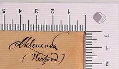 - (Ahlemann), Von Hand: Autogramm; 'Ahlemann'.  (Prototyp)