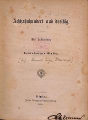 DLIT7701 : Achtzehnhundert und dreißig (1869)