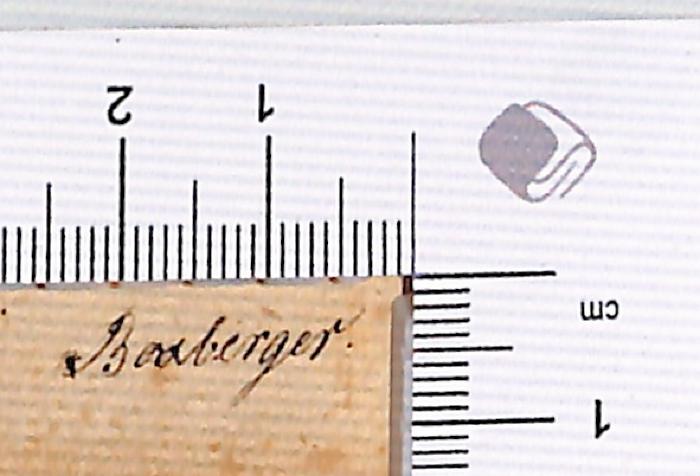 -, Von Hand: Autogramm; ' B[?]berger'