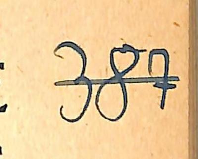 - (Deutsches Reich. Reichskanzlei), Von Hand: Nummer; '387'. 