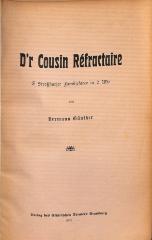 DLIT7752 : D'r Cousin Réfractaire (1907)