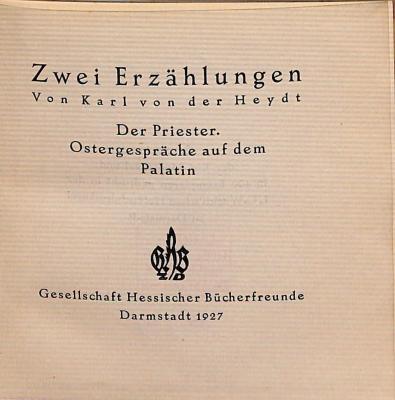 DLIT7925 : Zwei Erzählungen (1927)