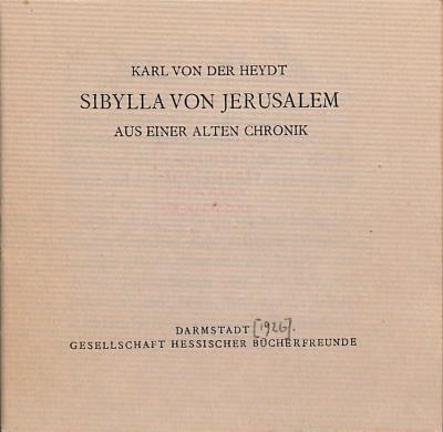 DLIT7926 : Sibylla von Jerusalem ([1926])