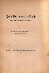 DLIT7805 : &lt;&gt; Peter-Hille-Buch (1919)